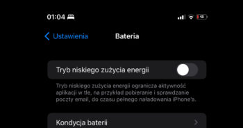 Jak wyświetlić procent naładowania baterii na pasku statusu w iOS?